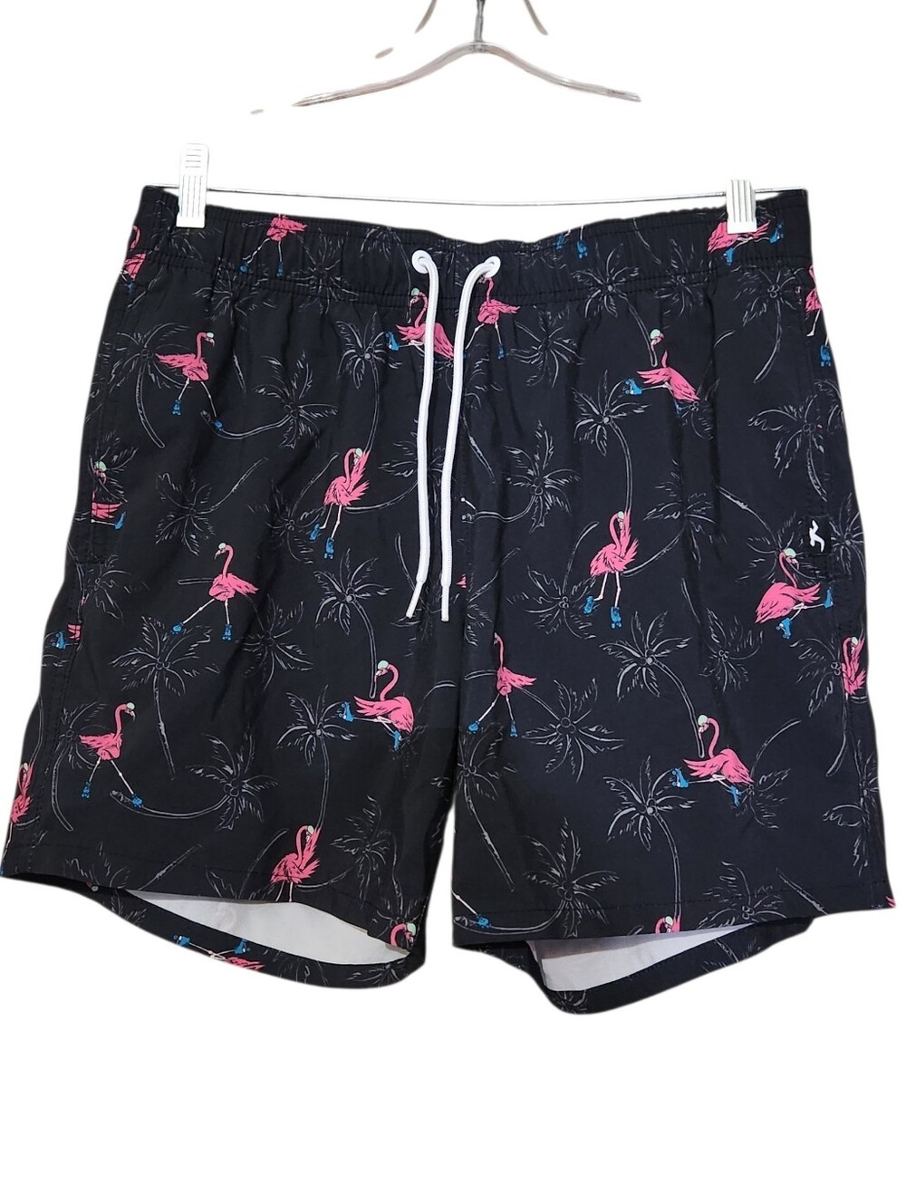 Hollister Co. 5-Inch Guard Flamingo Print Swim Shorts